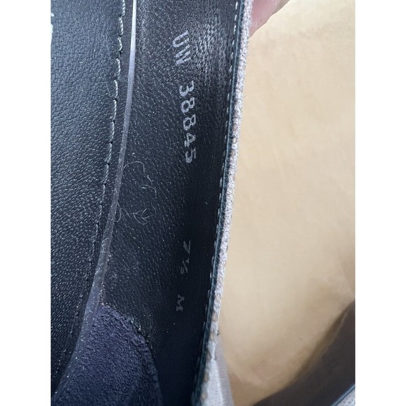Stuart‎ Weitzman Grey Textured Suede Pointed Square Toe Pumps 3” Women’s Sz 7.5 - Picture 11 of 12